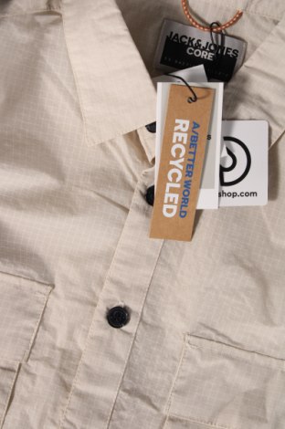 Ανδρικό πουκάμισο Jack & Jones, Μέγεθος L, Χρώμα  Μπέζ, Τιμή 5,26 €