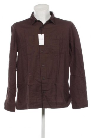 Ανδρικό πουκάμισο Jack & Jones, Μέγεθος XXL, Χρώμα Καφέ, Τιμή 35,05 €