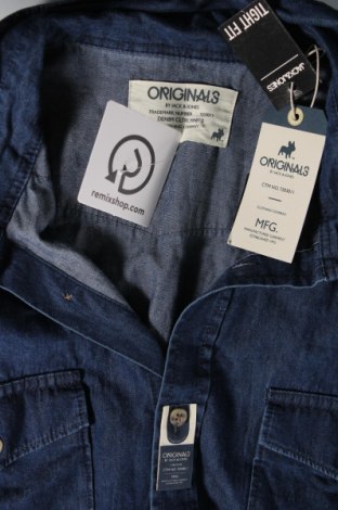 Ανδρικό πουκάμισο Originals By Jack & Jones, Μέγεθος XL, Χρώμα Μπλέ, Τιμή 35,05 €