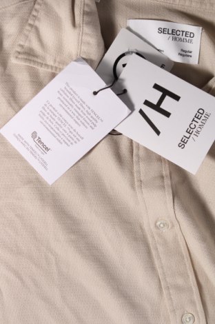 Herrenhemd Selected Homme, Größe L, Farbe Beige, Preis 20,29 €