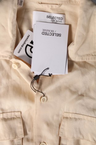Мъжка риза Selected Homme, Размер M, Цвят Бежов, Цена 15,58 лв.