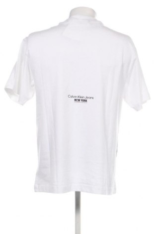 Мъжка тениска Calvin Klein Jeans, Размер S, Цвят Бял, Цена 68,00 лв.