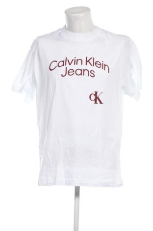 Мъжка тениска Calvin Klein Jeans, Размер L, Цвят Бял, Цена 61,20 лв.