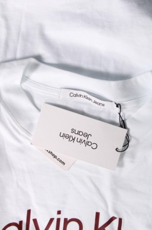 Herren T-Shirt Calvin Klein Jeans, Größe L, Farbe Weiß, Preis 31,55 €