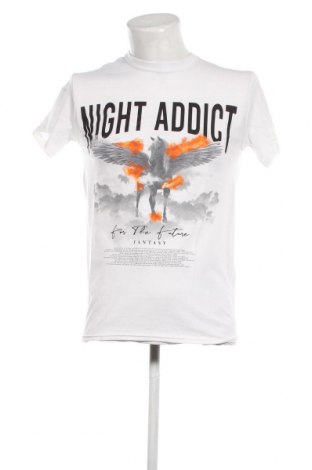 Męski T-shirt NIGHT ADDICT, Rozmiar XS, Kolor Biały, Cena 27,83 zł