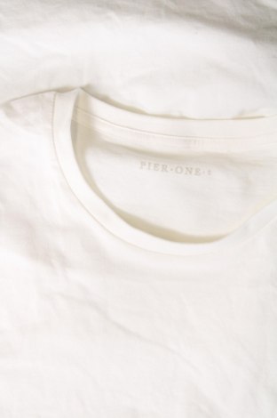 Ανδρικό t-shirt Pier One, Μέγεθος S, Χρώμα Εκρού, Τιμή 10,82 €