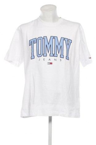 Herren T-Shirt Tommy Jeans, Größe M, Farbe Weiß, Preis 31,55 €
