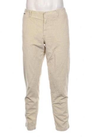 Pantaloni raiați de bărbați Mr Marcel, Mărime L, Culoare Ecru, Preț 31,48 Lei