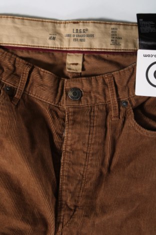 Pantaloni de bărbați H&M L.O.G.G., Mărime L, Culoare Maro, Preț 95,39 Lei