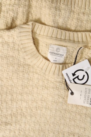 Ανδρικό πουλόβερ Cottonfield, Μέγεθος S, Χρώμα Εκρού, Τιμή 28,45 €