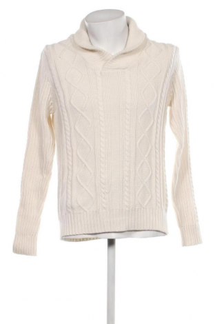 Ανδρικό πουλόβερ Dressmann, Μέγεθος M, Χρώμα Λευκό, Τιμή 14,85 €