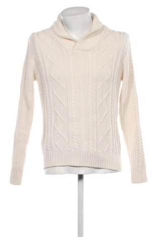 Ανδρικό πουλόβερ Dressmann, Μέγεθος M, Χρώμα Λευκό, Τιμή 6,39 €