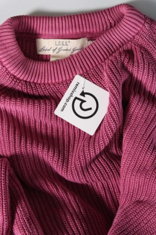 Мъжки пуловер H&M L.O.G.G., Размер XS, Цвят Розов, Цена 13,92 лв.