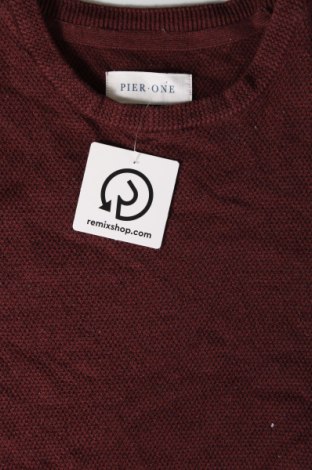 Мъжки пуловер Pier One, Размер M, Цвят Червен, Цена 17,02 лв.