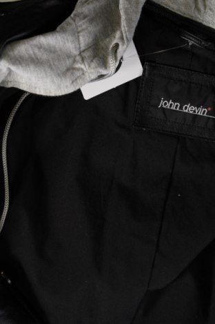 Мъжко кожено яке John Devin, Размер M, Цвят Черен, Цена 64,00 лв.