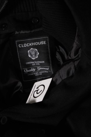 Мъжко палто Clockhouse, Размер L, Цвят Черен, Цена 32,10 лв.