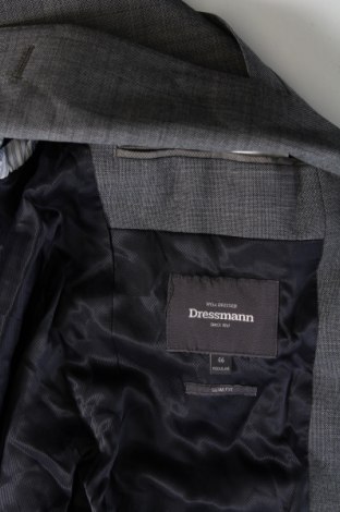 Ανδρικό σακάκι Dressmann, Μέγεθος M, Χρώμα Γκρί, Τιμή 6,38 €