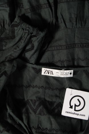 Рокля Zara, Размер L, Цвят Зелен, Цена 39,20 лв.