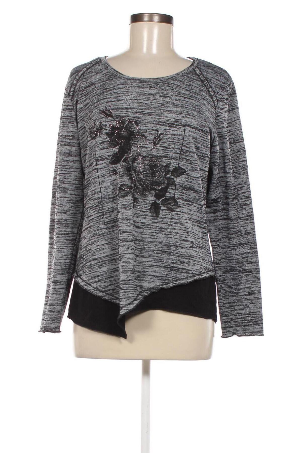 Damen Shirt Folk, Größe M, Farbe Grau, Preis 3,38 €