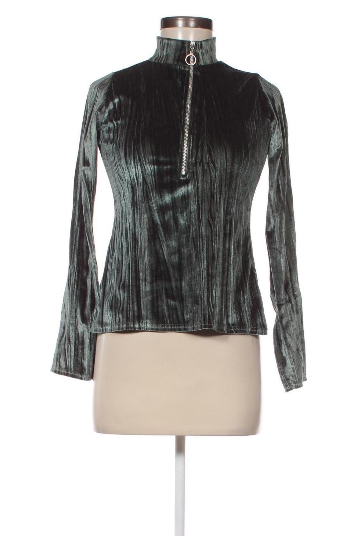 Дамска блуза Nly Trend, Размер XS, Цвят Зелен, Цена 5,89 лв.