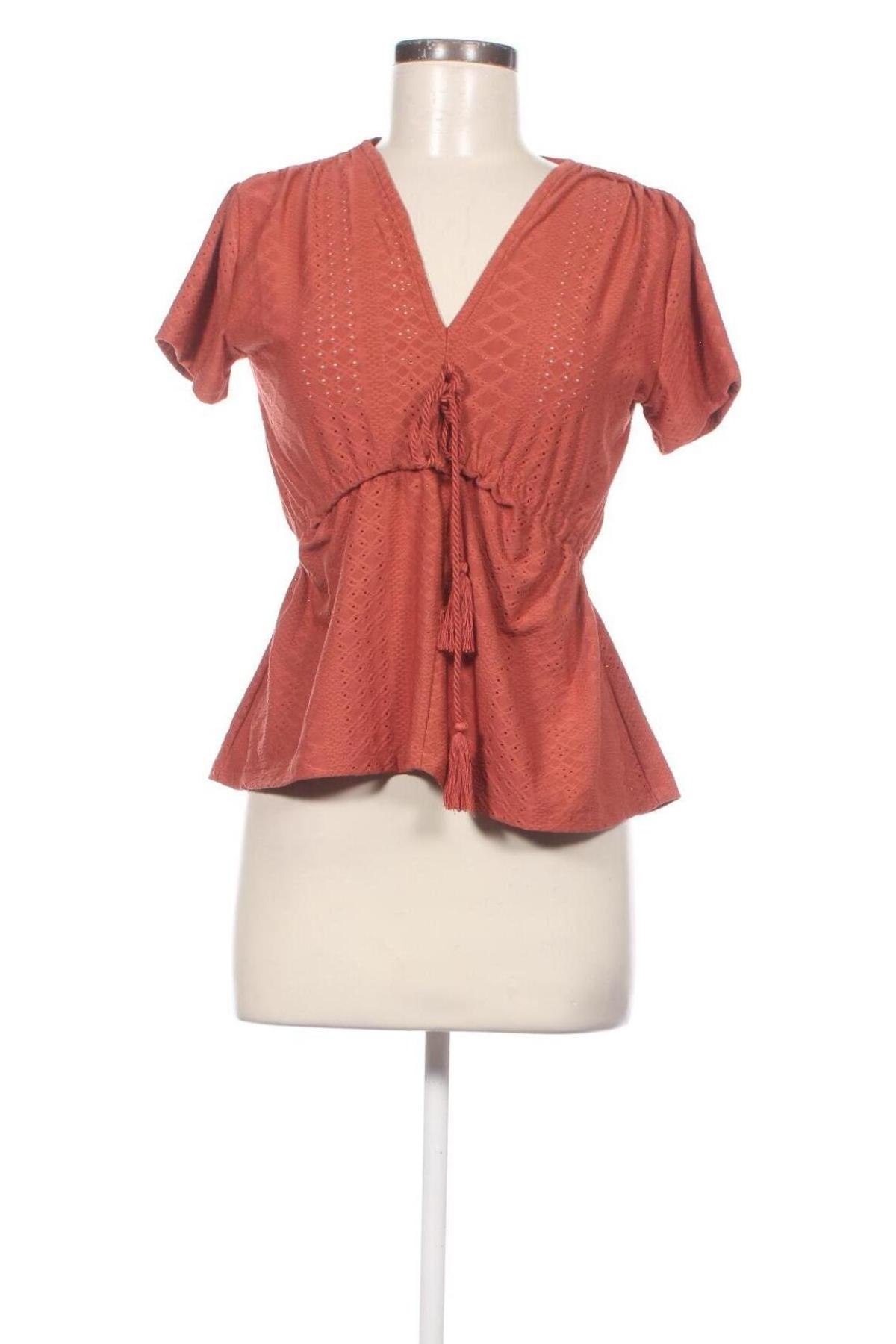 Дамска блуза Springfield, Размер XS, Цвят Кафяв, Цена 3,75 лв.