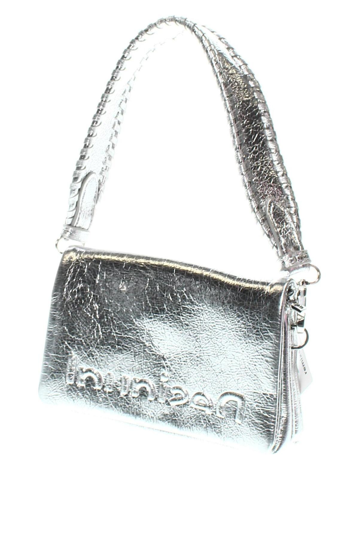 Geantă de femei Desigual, Culoare Argintiu, Preț 480,26 Lei
