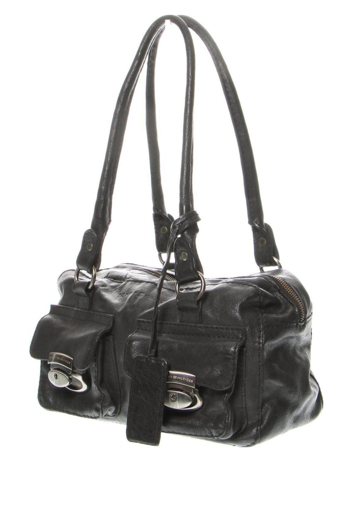 Дамска чанта Tommy Hilfiger, Цвят Черен, Цена 85,35 лв.