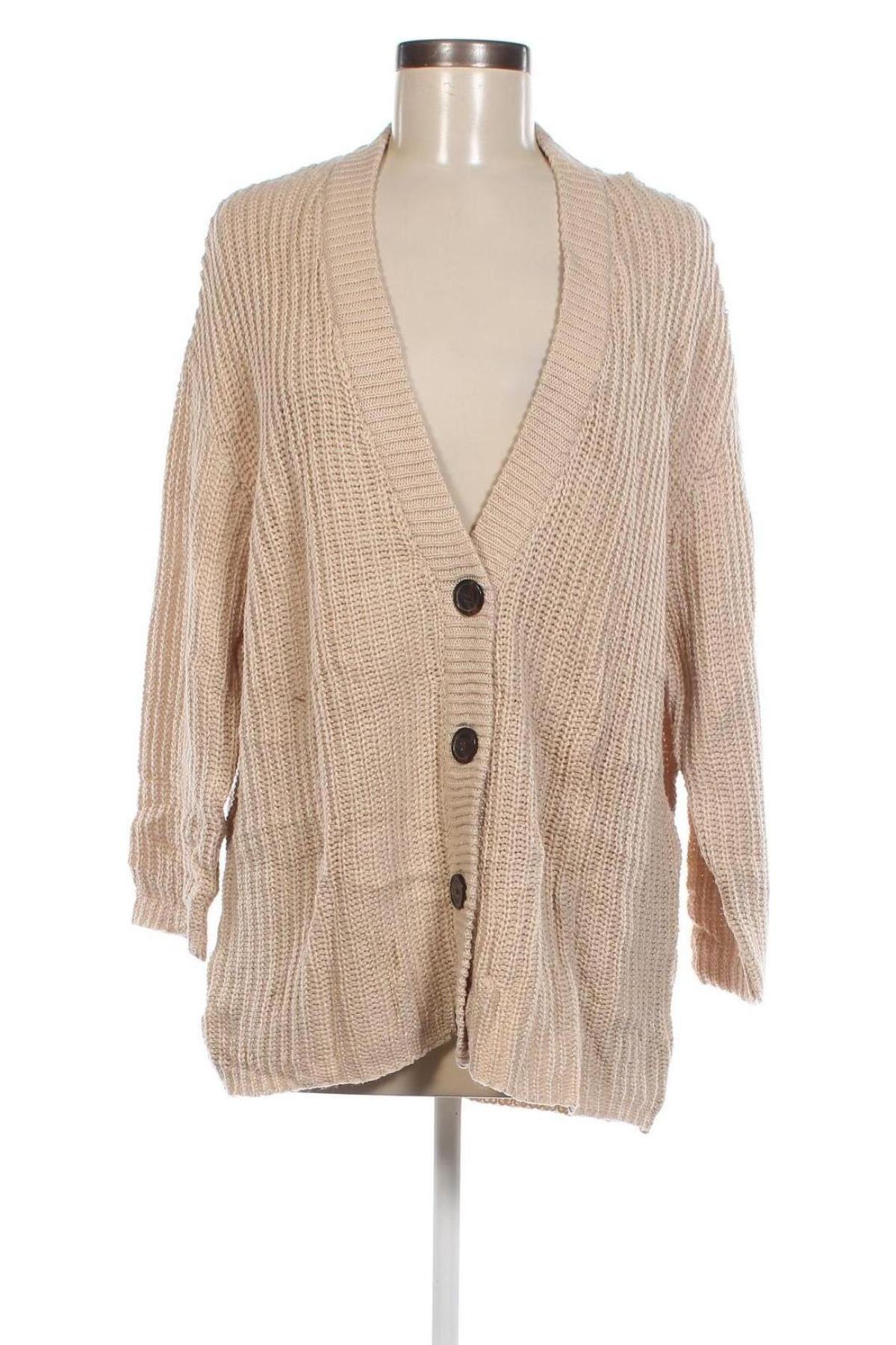 Cardigan de damă Pull&Bear, Mărime XS, Culoare Bej, Preț 23,85 Lei