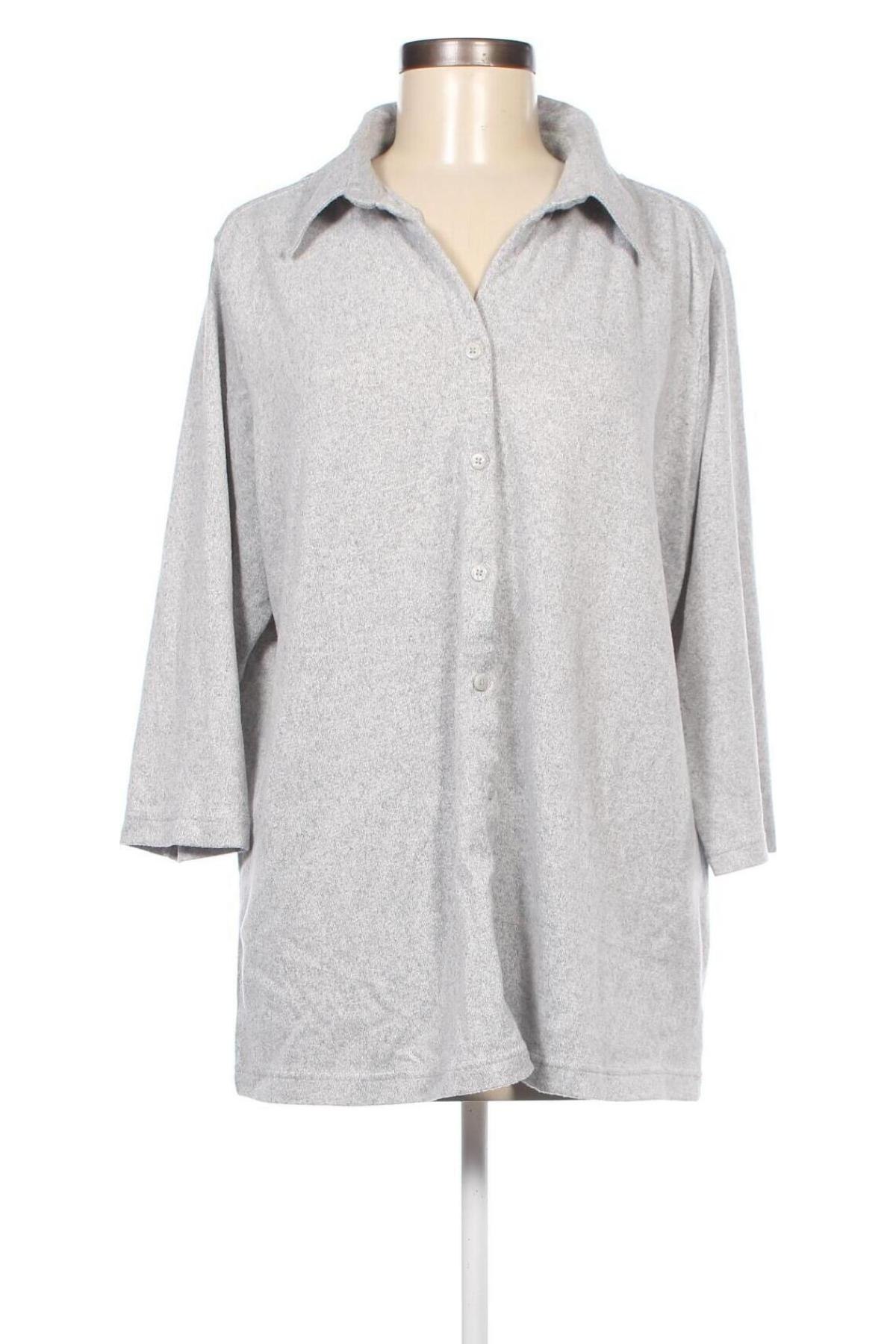 Γυναικείο πουκάμισο Malva, Μέγεθος XXL, Χρώμα Γκρί, Τιμή 9,59 €