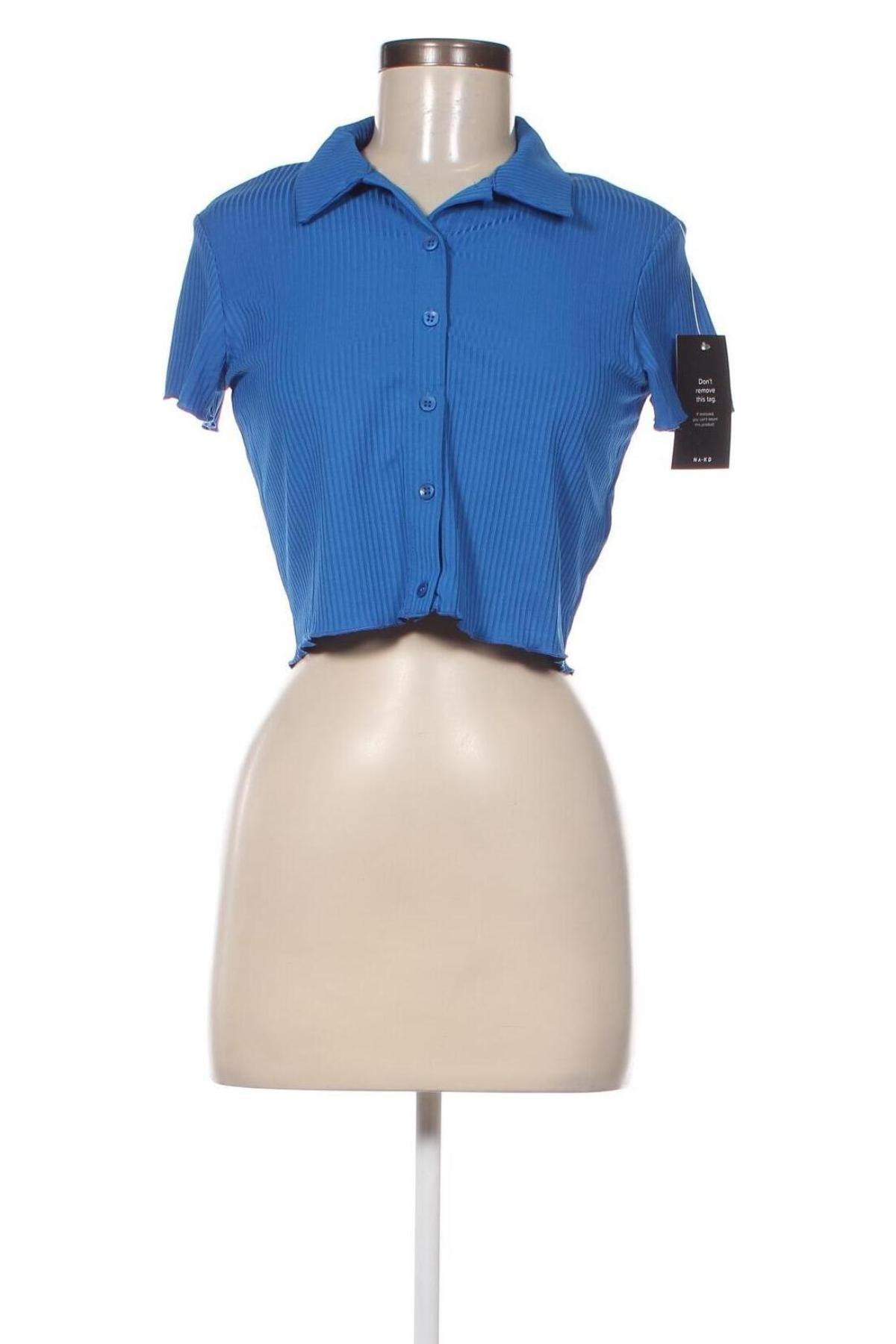 Γυναικείο πουκάμισο NA-KD, Μέγεθος M, Χρώμα Μπλέ, Τιμή 7,05 €