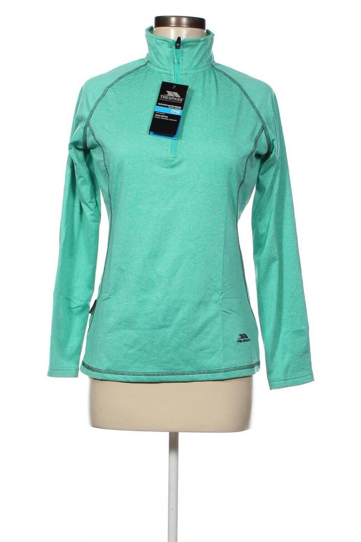 Дамска спортна блуза Trespass, Размер XS, Цвят Зелен, Цена 17,80 лв.