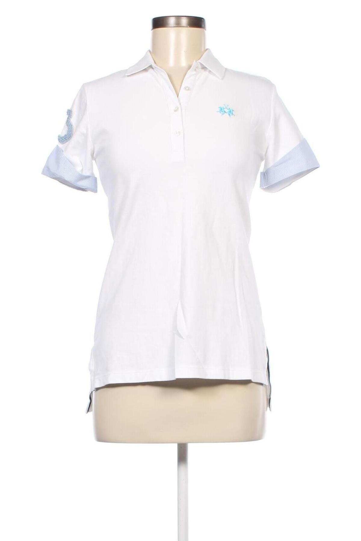 Дамска тениска La Martina, Размер S, Цвят Бял, Цена 54,40 лв.
