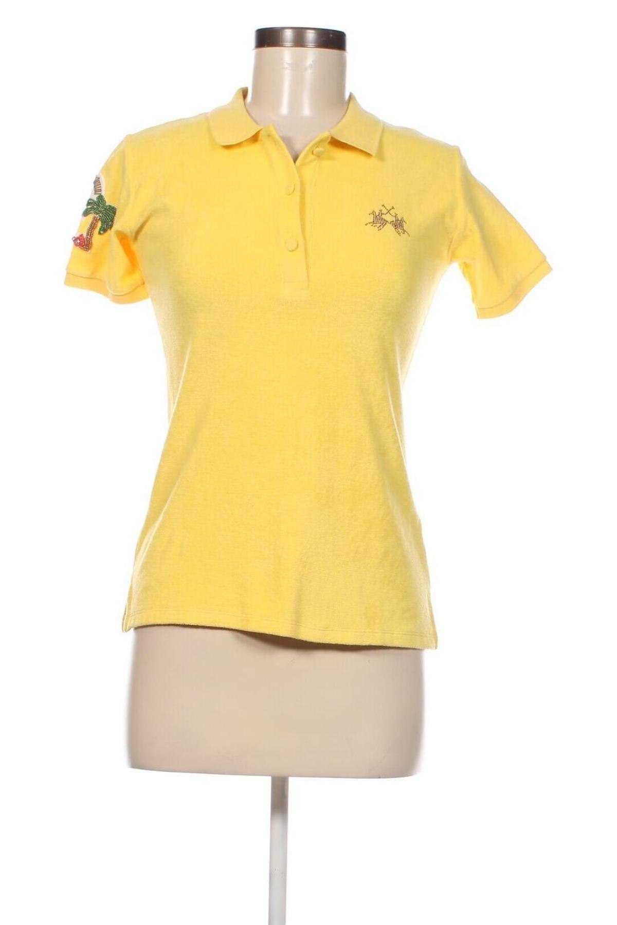 Tricou de femei La Martina, Mărime S, Culoare Galben, Preț 223,68 Lei