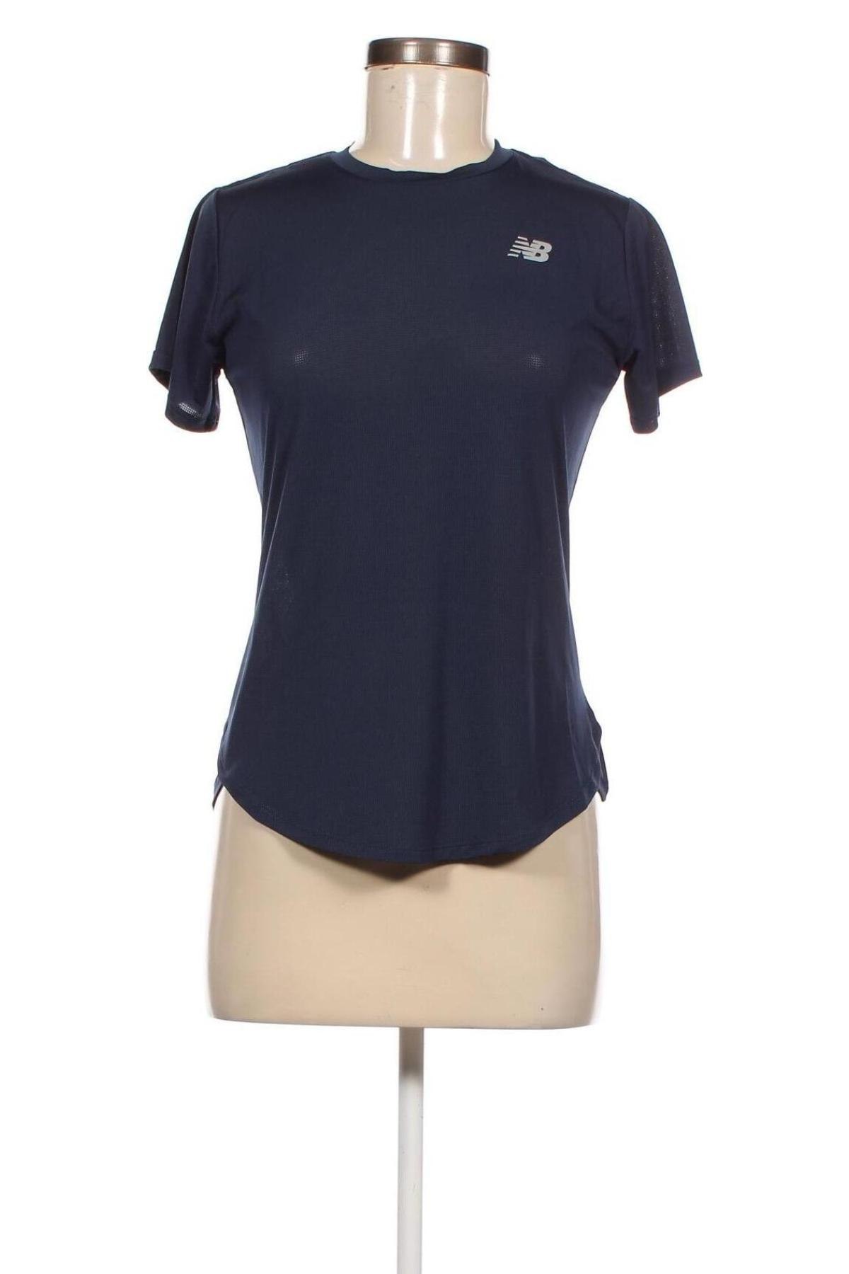 Γυναικείο t-shirt New Balance, Μέγεθος S, Χρώμα Μπλέ, Τιμή 27,11 €