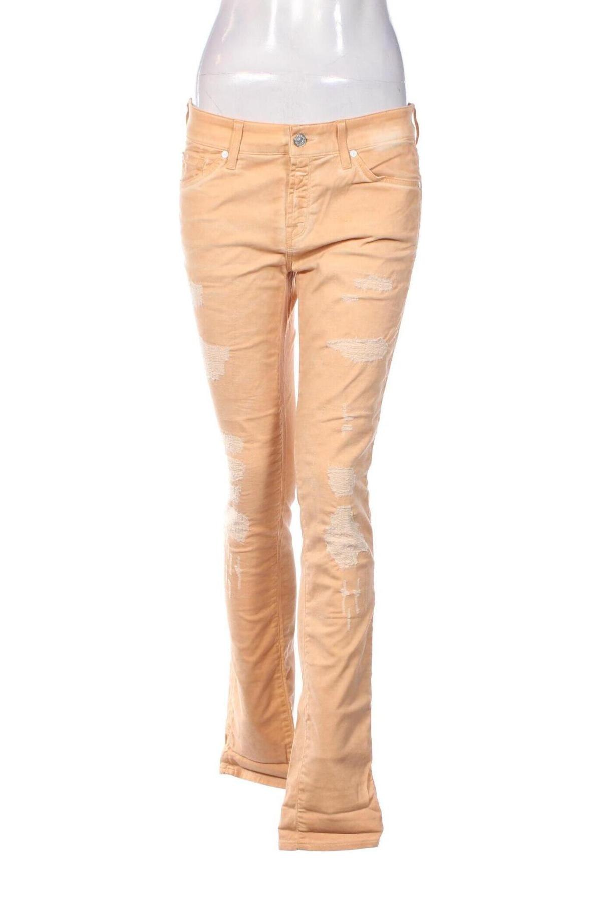 Dámske džínsy  7 For All Mankind, Veľkosť L, Farba Oranžová, Cena  20,56 €