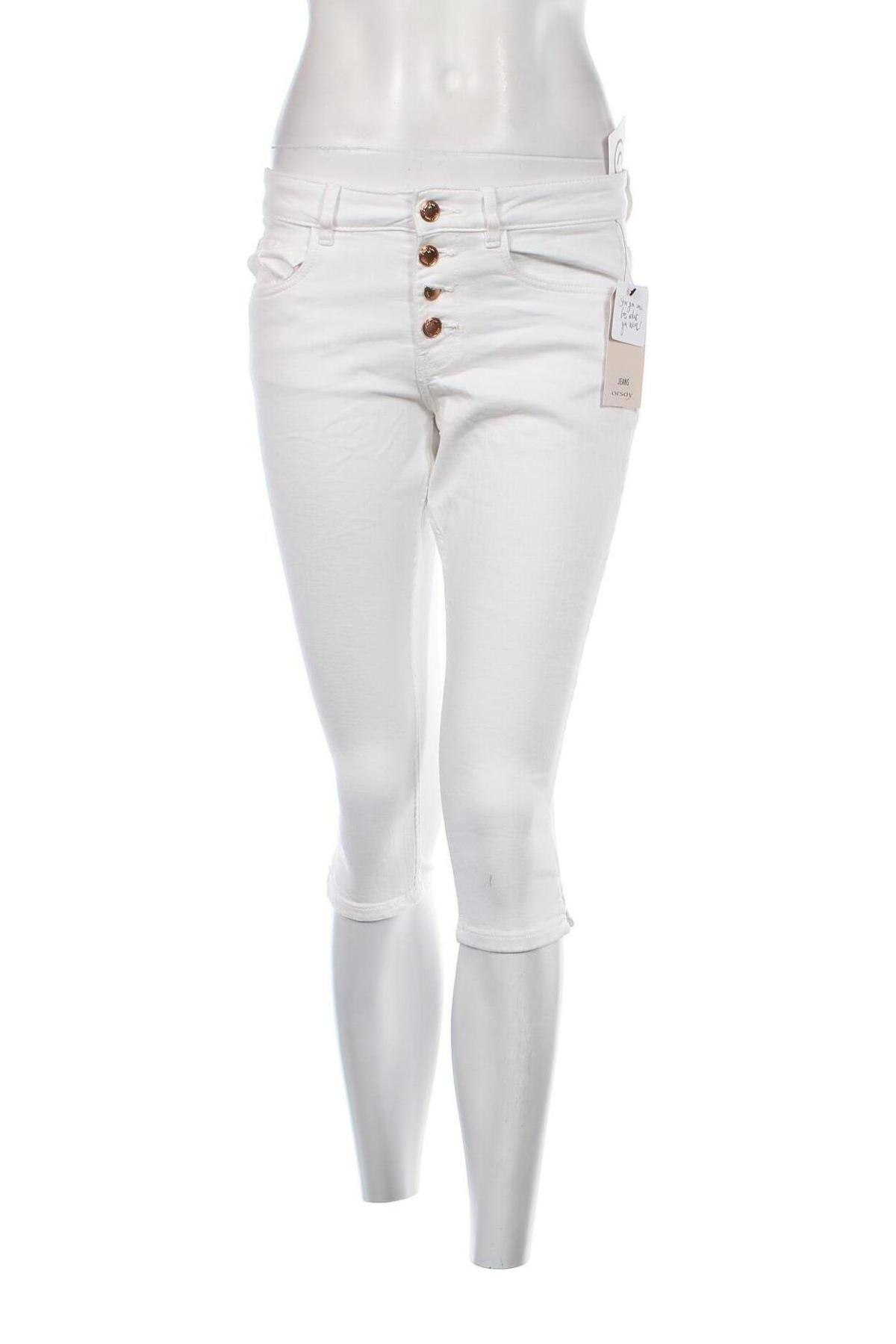 Damskie jeansy Orsay, Rozmiar S, Kolor Biały, Cena 30,65 zł