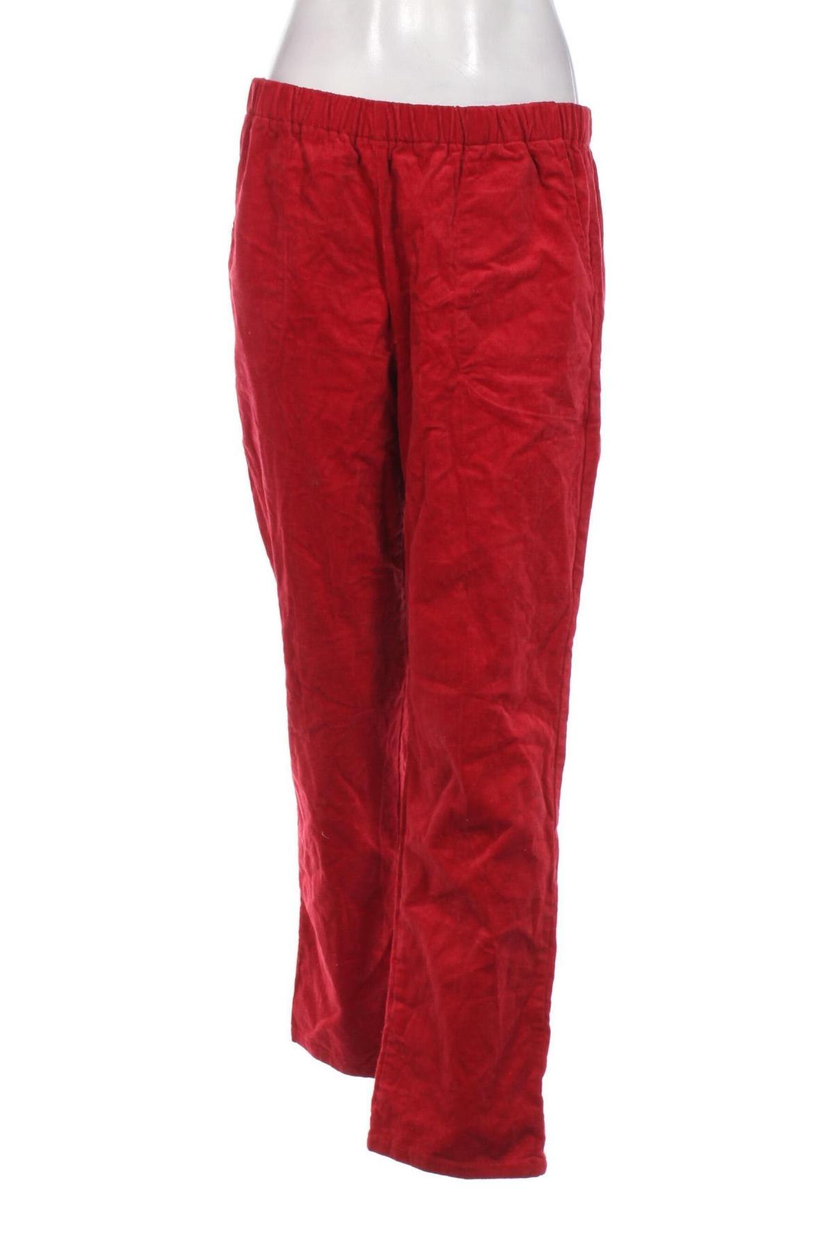Damen Cordhose Denim&Co., Größe L, Farbe Rot, Preis 6,26 €