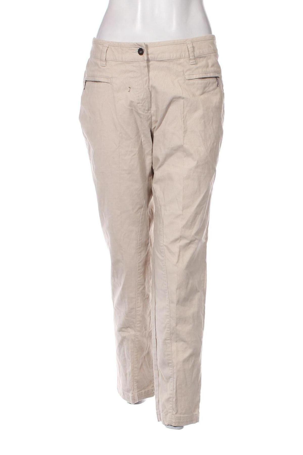 Pantaloni de velvet de femei Franco Callegari, Mărime L, Culoare Ecru, Preț 20,99 Lei