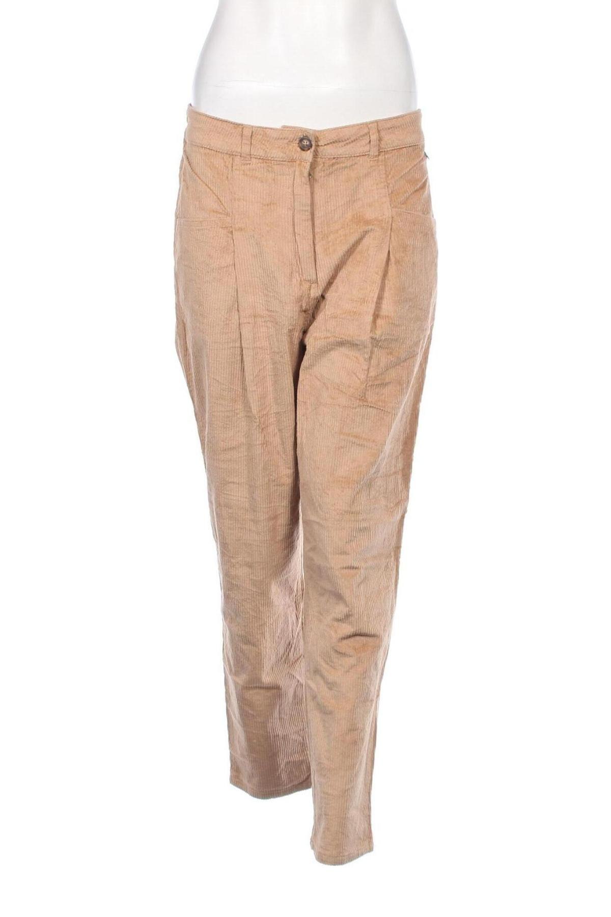 Γυναικείο κοτλέ παντελόνι Gina, Μέγεθος M, Χρώμα  Μπέζ, Τιμή 4,13 €