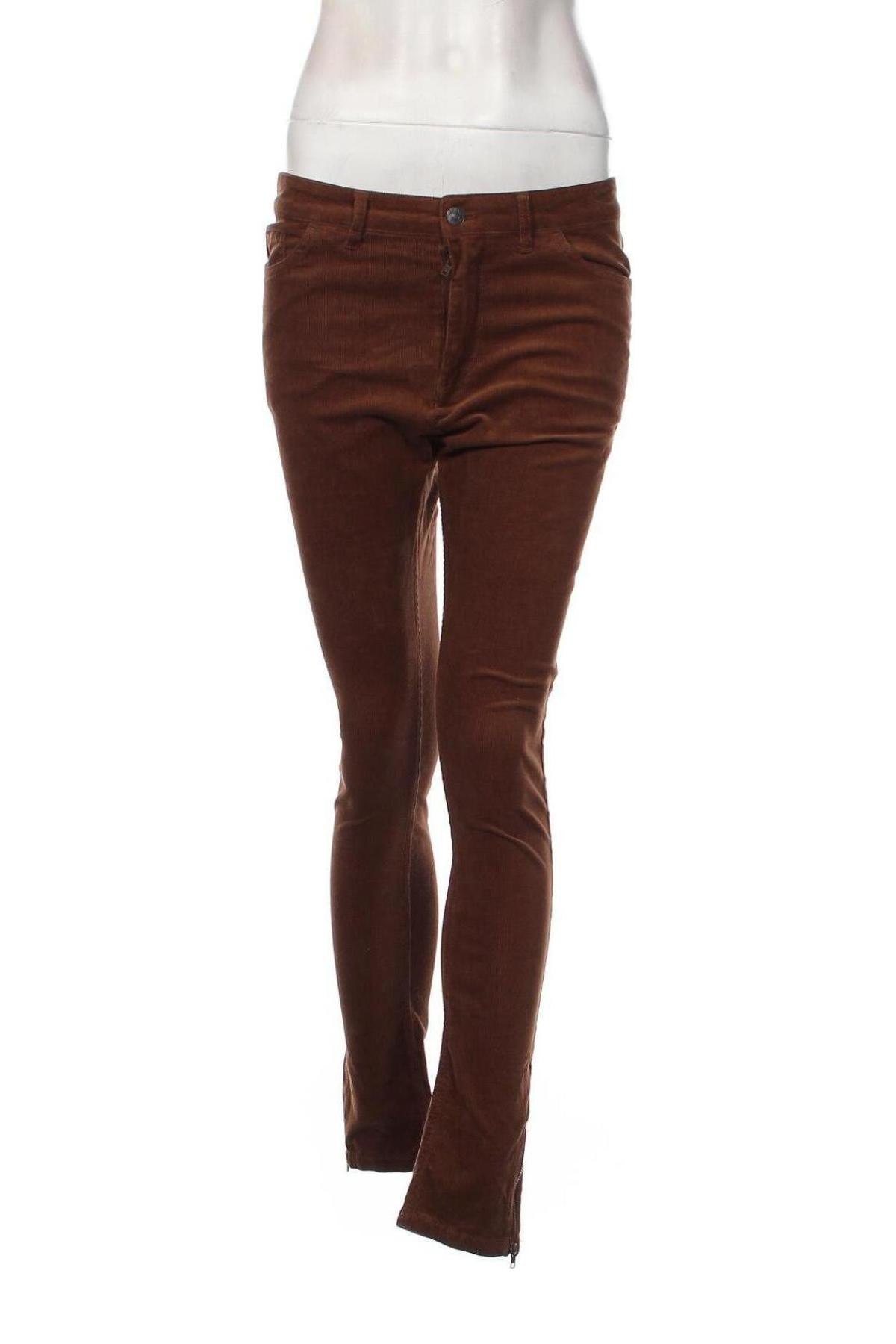 Pantaloni de velvet de femei Kiabi, Mărime M, Culoare Maro, Preț 13,32 Lei