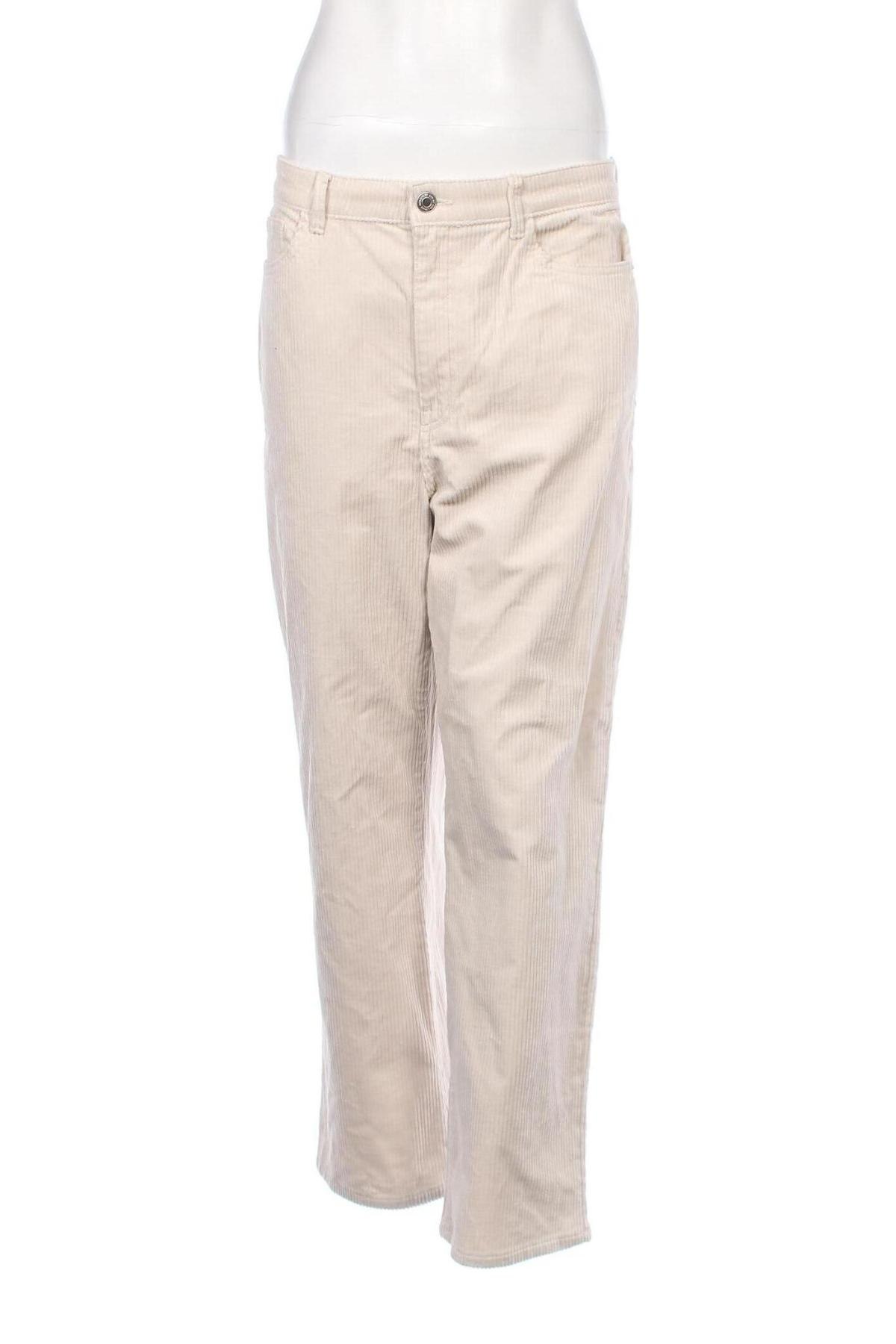 Γυναικείο κοτλέ παντελόνι Lindex, Μέγεθος L, Χρώμα  Μπέζ, Τιμή 17,94 €