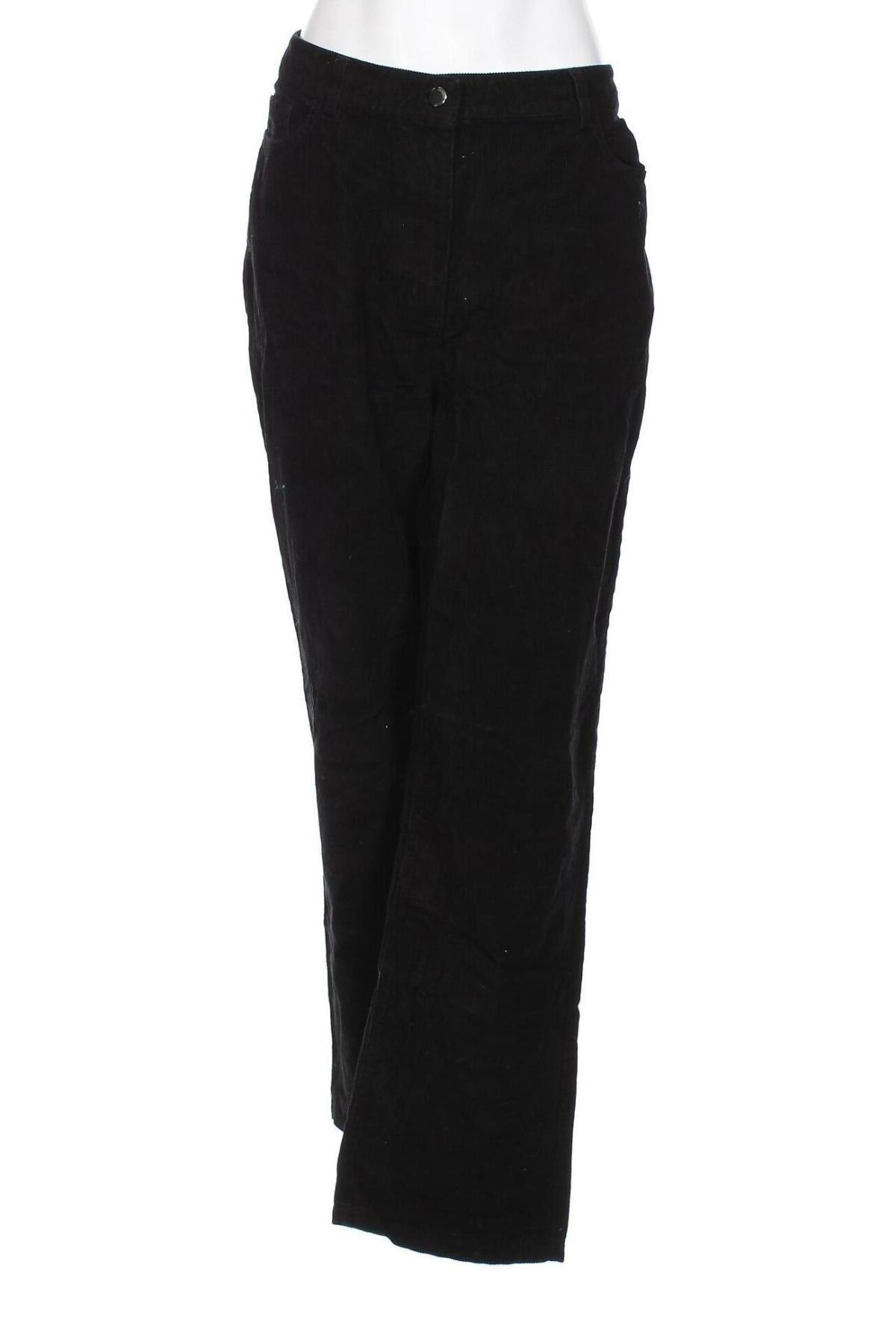 Γυναικείο κοτλέ παντελόνι Zign, Μέγεθος L, Χρώμα Μαύρο, Τιμή 5,38 €