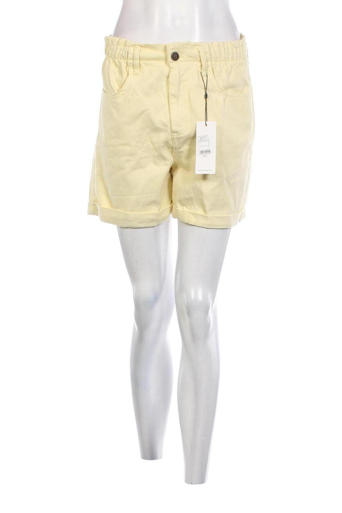 Pantaloni scurți de femei Answear, Mărime S, Culoare Galben, Preț 68,32 Lei