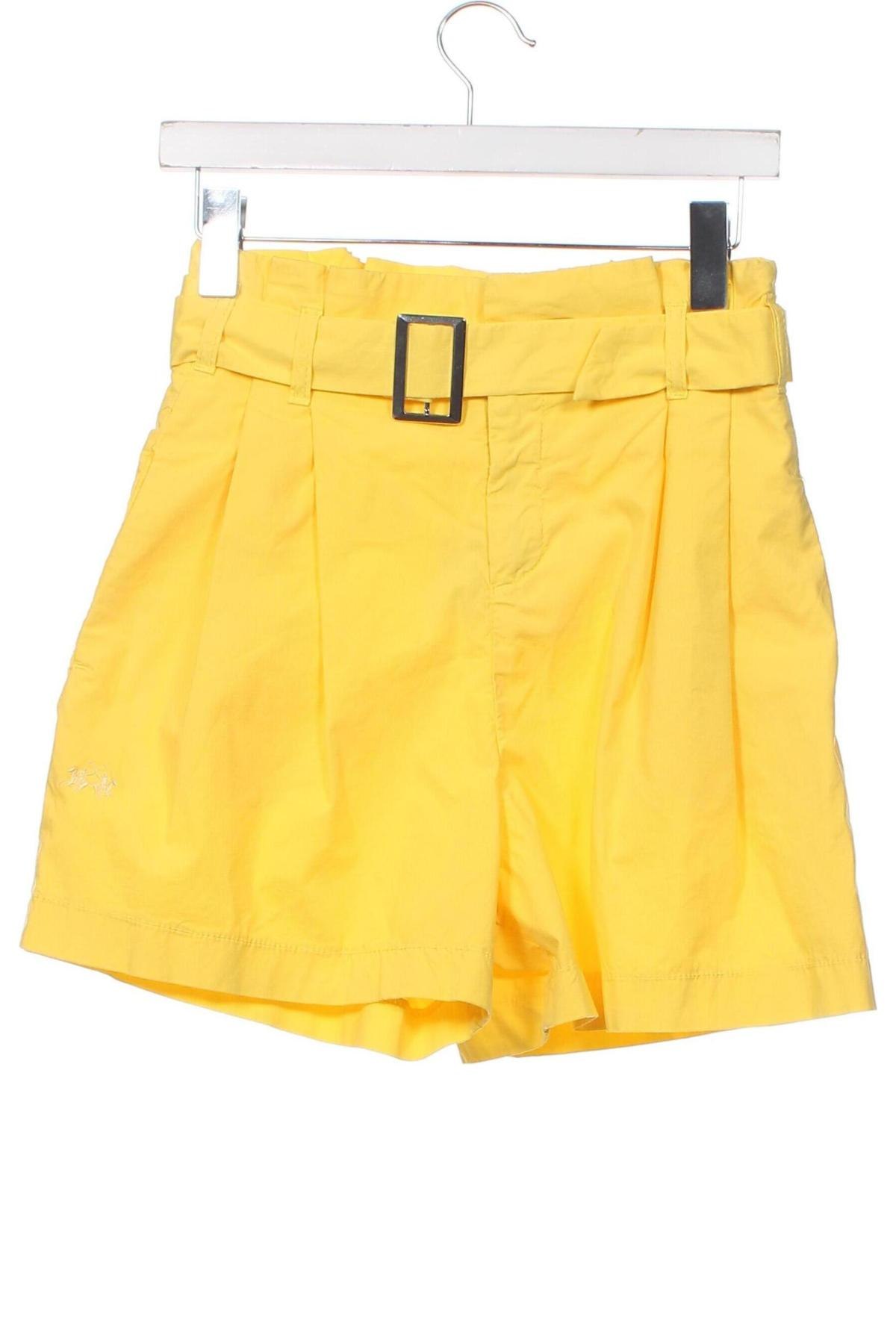 Pantaloni scurți de femei La Martina, Mărime S, Culoare Galben, Preț 134,21 Lei