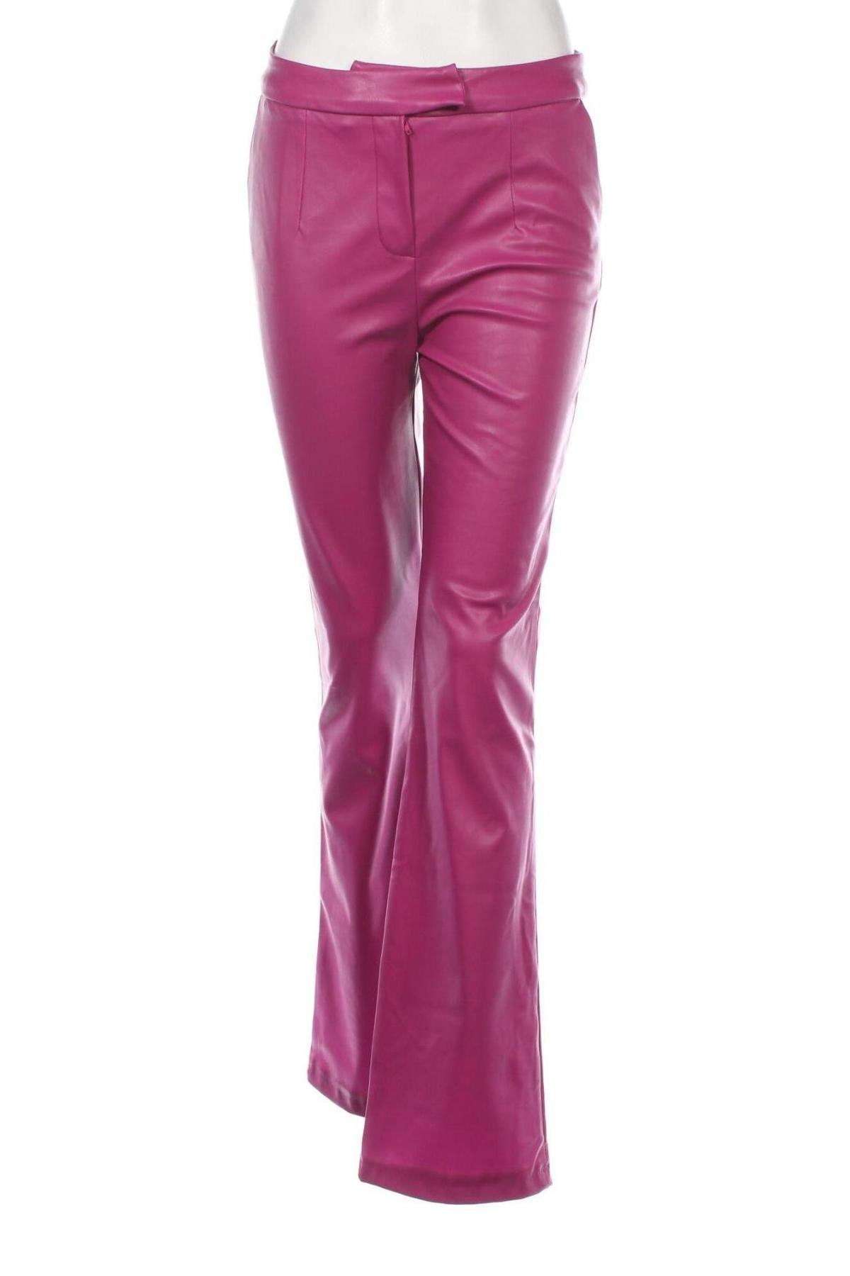 Дамски кожен панталон Lab, Размер S, Цвят Розов, Цена 87,00 лв.