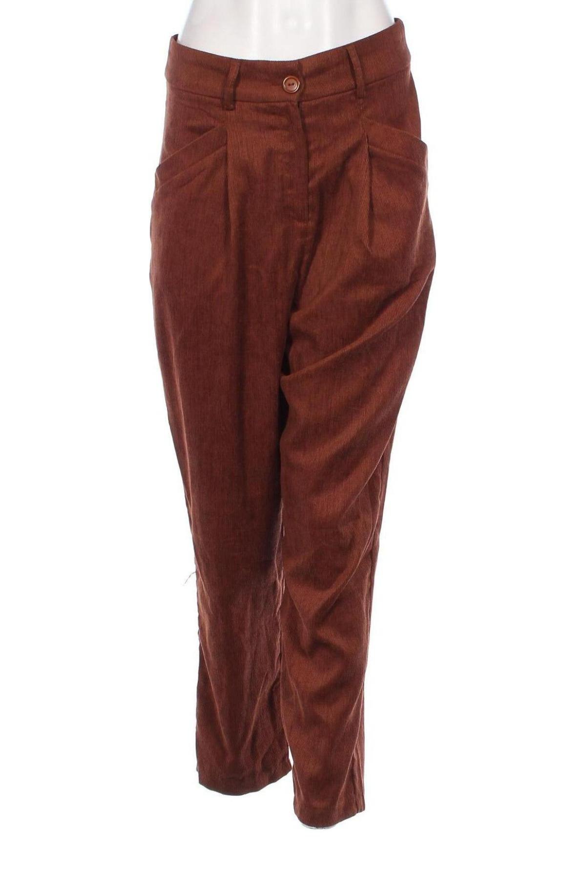 Дамски панталон Trendyol, Размер L, Цвят Кафяв, Цена 14,79 лв.