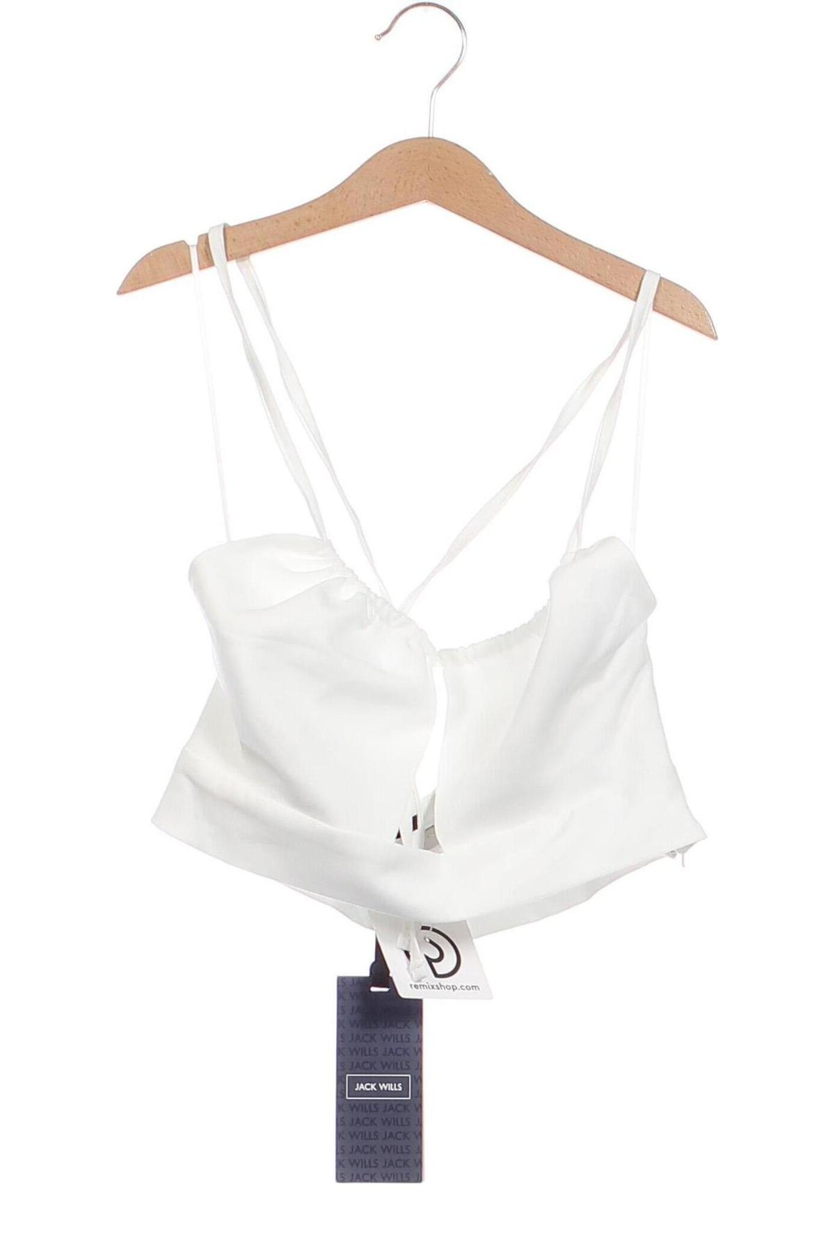 Γυναικείο αμάνικο μπλουζάκι Jack Wills, Μέγεθος S, Χρώμα Λευκό, Τιμή 3,29 €