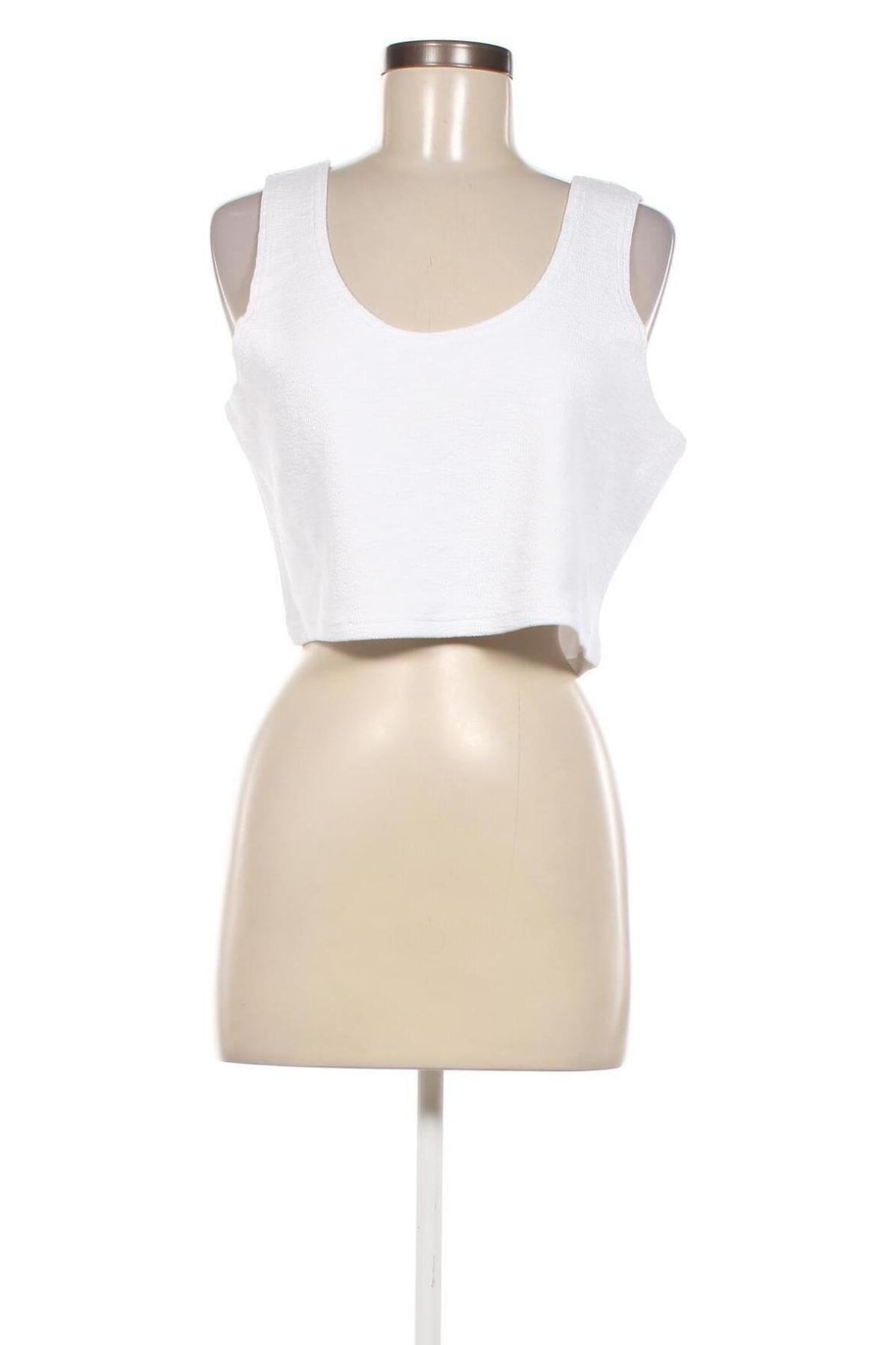 Γυναικείο αμάνικο μπλουζάκι Weekday, Μέγεθος XL, Χρώμα Λευκό, Τιμή 5,63 €