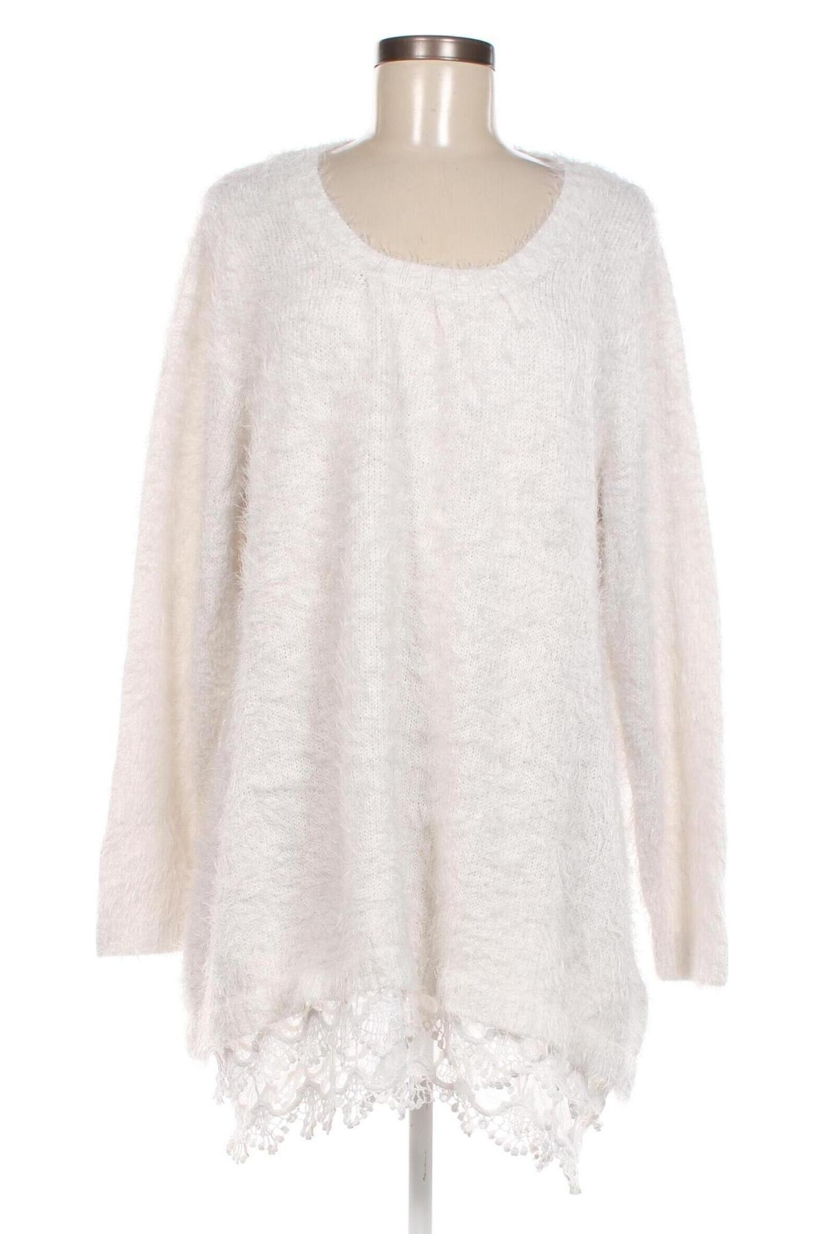 Γυναικείο πουλόβερ Bpc Bonprix Collection, Μέγεθος XXL, Χρώμα Λευκό, Τιμή 9,33 €