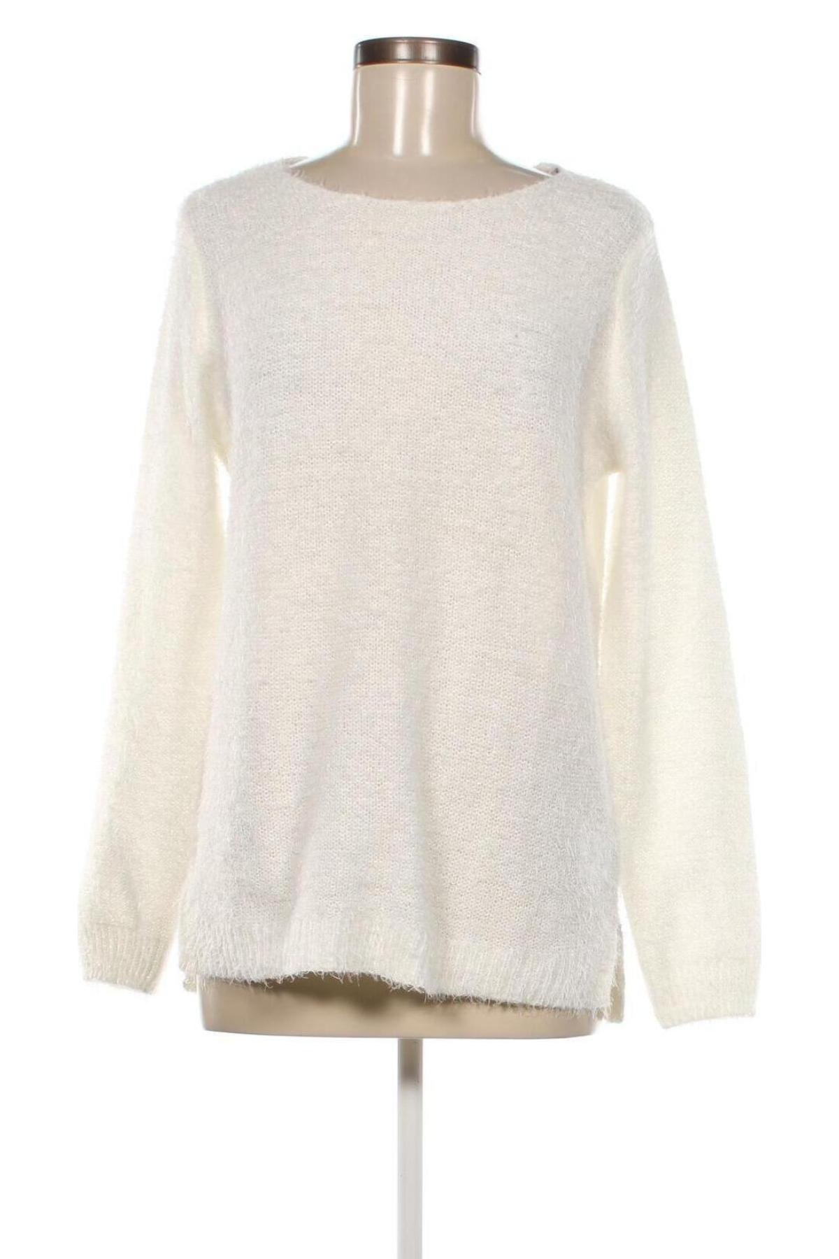 Γυναικείο πουλόβερ Colours Of The World, Μέγεθος L, Χρώμα Λευκό, Τιμή 4,49 €